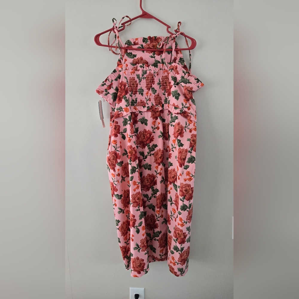Anthropologie Floral Print Strappy Ruffled Peplum Halter Dress 2X NWT - Picture 5 of 7